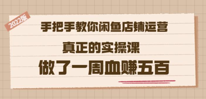 2022版《手把手教你闲鱼店铺运营》真正的实操课做了一周血赚五百(16节课)-九节课