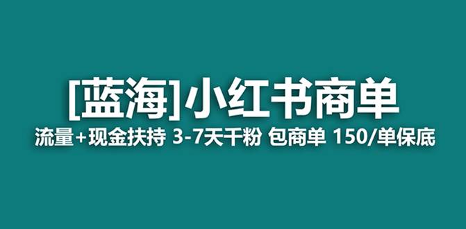 最强蓝海项目，小红书商单！长期稳定，7天变现，商单分配，月入过万-九节课