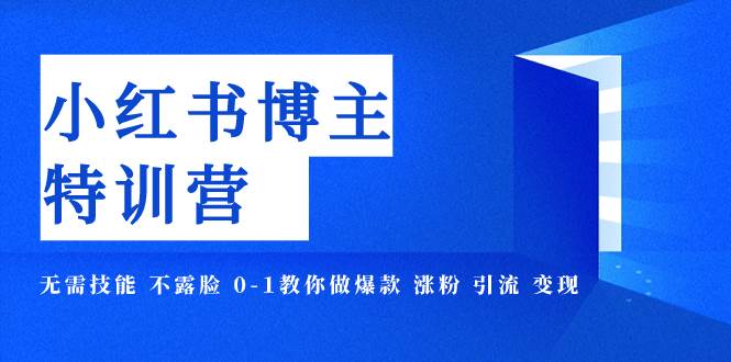 小红书博主爆款特训营-11期 无需技能 不露脸 0-1教你做爆款 涨粉 引流 变现-九节课