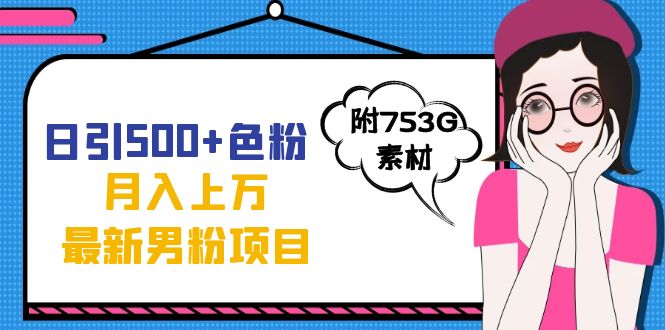 日引500+色粉轻松月入上万九月份最新男粉项目（附753G素材）-九节课