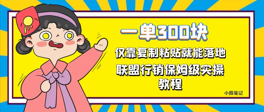 一单轻松300元，仅靠复制粘贴，每天操作一个小时，联盟行销保姆级出单教程-九节课