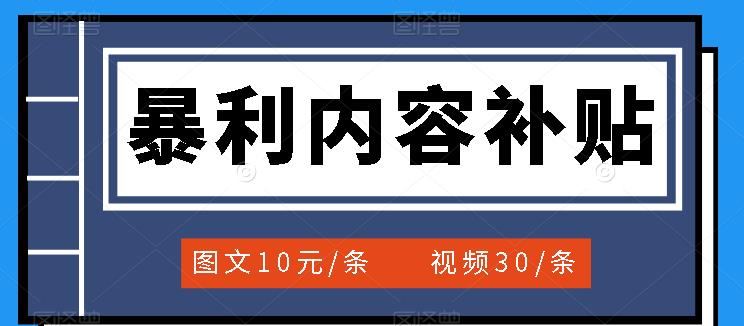 百家号暴利内容补贴项目，图文10元一条，视频30一条，新手小白日赚300+-九节课