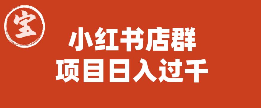 宝哥小红书店群项目，日入过千（图文教程）【揭秘】-九节课