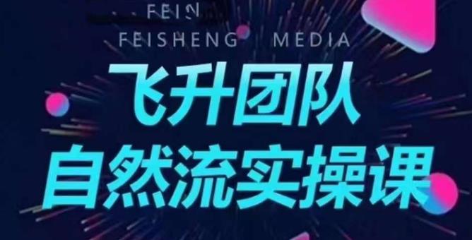 飞升团队课程自然流实操课，抖音半无人起号主播间搭建教学-九节课