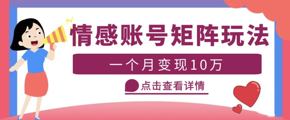 云天情感账号矩阵项目，简单操作，月入10万+可放大（教程+素材）-九节课