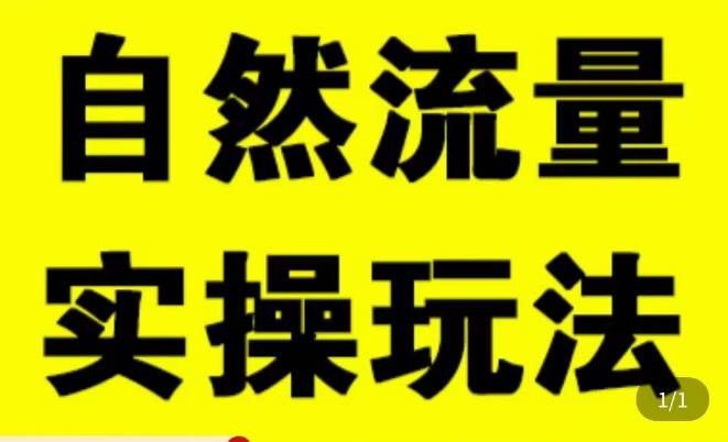 拼多多自然流量天花板，拼多多自然流的实操玩法，自然流量是怎么来的，如何开车带来自然流等知识-九节课