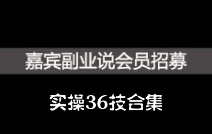 嘉宾副业说实操36技合集，价值1380元-九节课