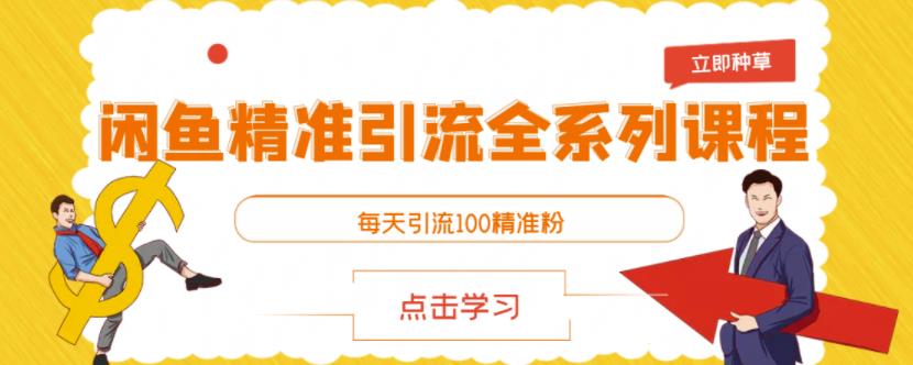 闲鱼精准引流全系列课程，每天引流100精准粉【视频课程】-九节课