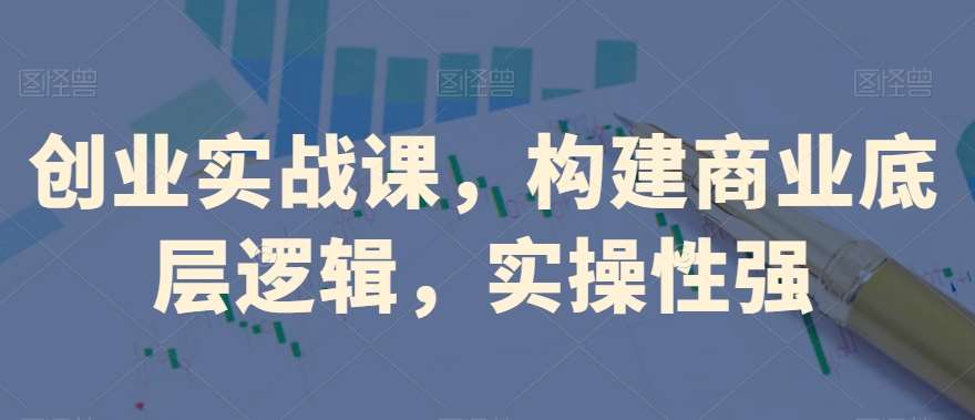 创业实战课，​构建商业底层逻辑，实操性强-九节课