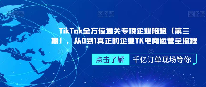 ‎TikTok全方位通关专项企业陪跑【第三期】，从0到1真正的企业TK电商运营全流程-九节课