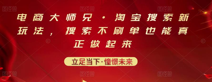 电商大师兄·淘宝搜索新玩法，搜索不刷单也能真正做起来-九节课