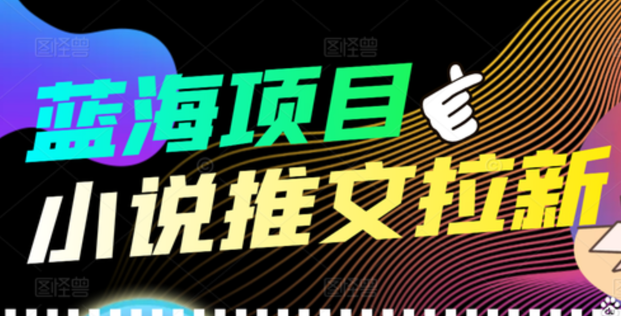 【高端精品】外面收费6880的小说推文拉新项目，个人工作室可批量做-九节课