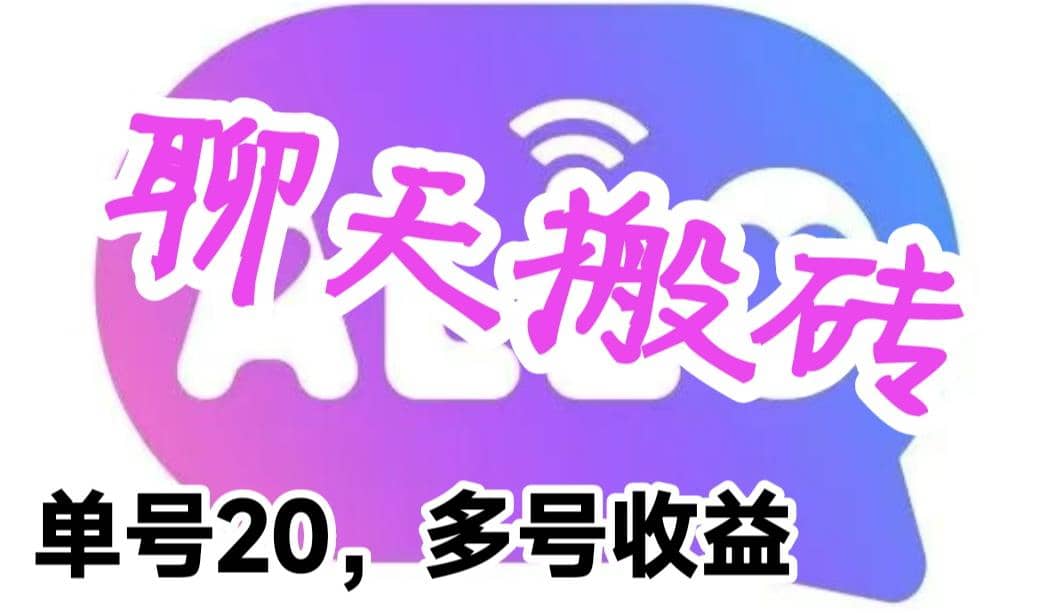 最新蓝海聊天平台手动搬砖，单号日入20，多号多撸，当天见效益-九节课