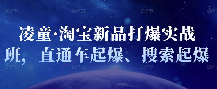 凌童·淘宝新品打爆实战班，直通车起爆、搜索起爆-九节课