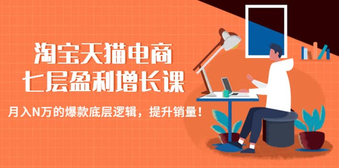 淘宝天猫电商七层盈利增长课：月入N万的爆款底层逻辑，提升销量-九节课