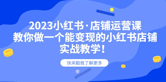 2023小红书·店铺运营课，教你做一个能变现的小红书店铺，20节-实战教学-九节课