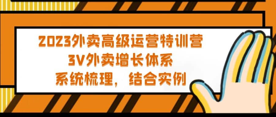 2023外卖高级运营特训营：3V外卖-增长体系，系统-梳理，结合-实例-九节课