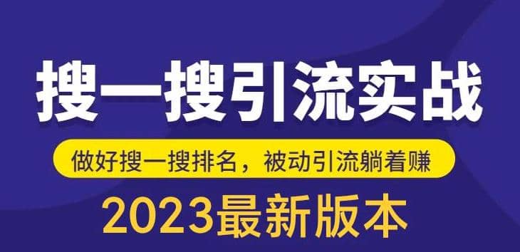 外面收费980的最新公众号搜一搜引流实训课，日引200+-九节课