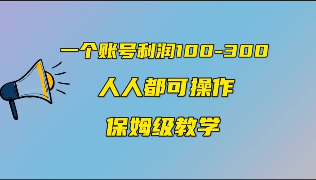 一个账号100-300，有人靠他赚了30多万，中视频另类玩法，任何人都可以做到-九节课