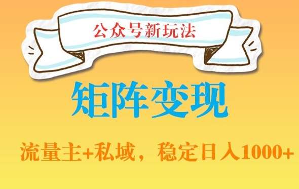 公众号软件玩法私域引流网盘拉新，多种变现，稳定日入1000【揭秘】-九节课