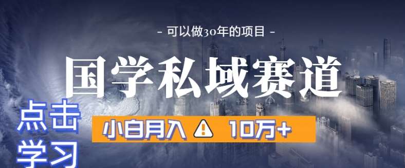 暴力国学私域赛道，小白月入10万+，引流+转化完整流程【揭秘】-九节课