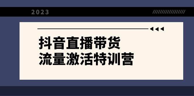 抖音直播带货-流量激活特训营，入行新手小白主播必学（21节课+资料）-九节课