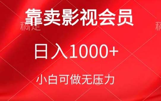 靠卖影视会员，日入1000+，落地保姆级教程，新手可学【揭秘】-九节课