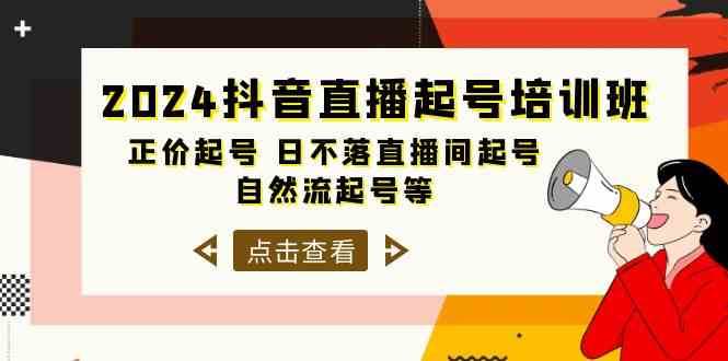 2024抖音直播起号培训班，正价起号 日不落直播间起号 自然流起号等（33节）-九节课