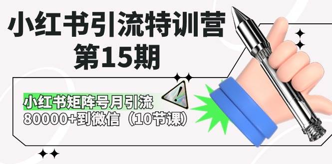 小红书引流特训营第15期，小红书矩阵号月引流80000+到微信（10节课）-九节课