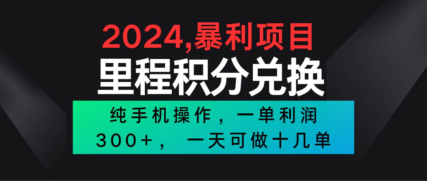 2024最新项目，冷门暴利市场很大，一单利润300+，二十多分钟可操作一单，可批量操作-九节课