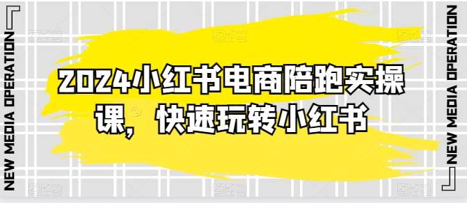 2024小红书电商陪跑实操课，快速玩转小红书，超过20节精细化课程-九节课