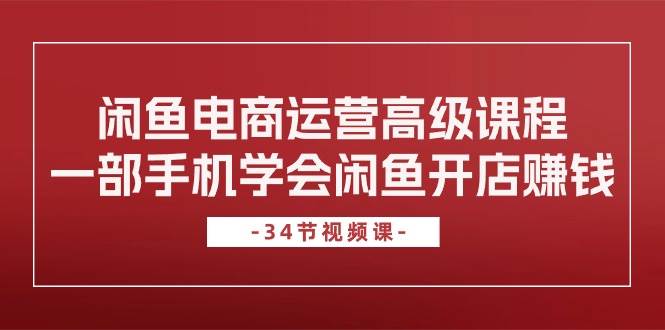 （10686期）闲鱼电商运营高级课程，一部手机学会闲鱼开店赚钱（34节课）-九节课