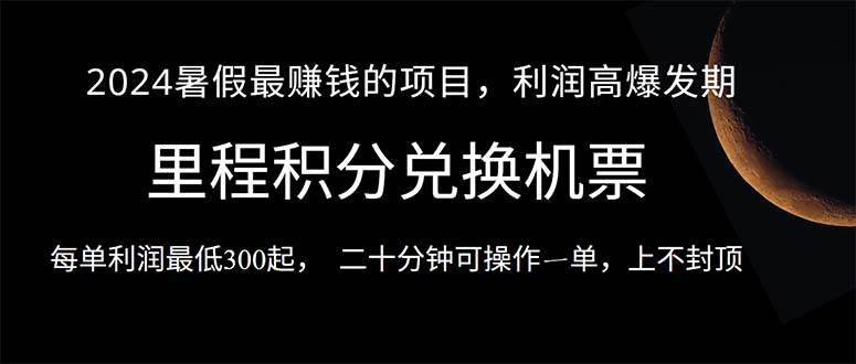 （10995期）2024暑假最暴利的项目，目前做的人很少，一单利润300+，二十多分钟可操…-九节课