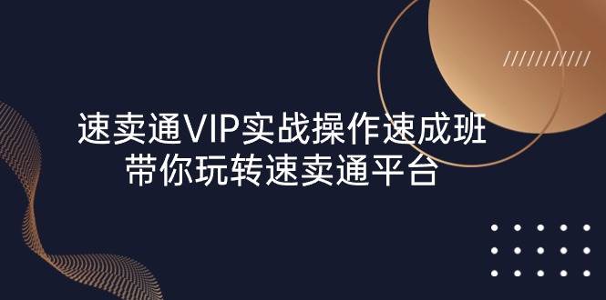 （10935期）速卖通 VIP实战操作-速成班，带你玩转速卖通平台（23节）-九节课