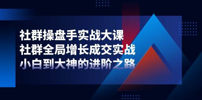 （11058期）社群-操盘手实战大课：社群 全局增长成交实战，小白到大神的进阶之路-九节课