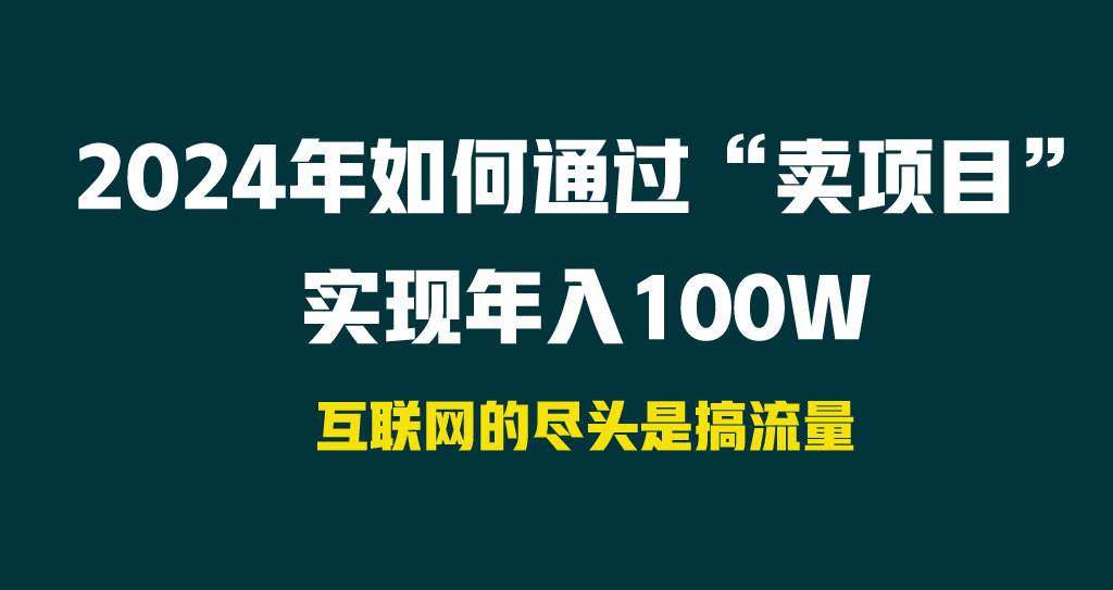 2024年如何通过“卖项目”实现年入100W-九节课