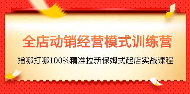 图片[1]-全店动销-经营模式训练营，指哪打哪100%精准拉新保姆式起店实战课程-九节课