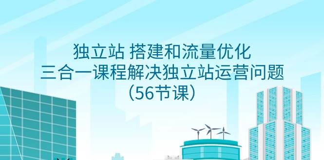 独立站 搭建和流量优化，三合一课程解决独立站运营问题（56节课）-九节课