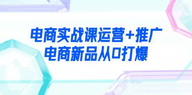 电商实战课运营+推广，电商新品从0打爆（99节视频课）-九节课