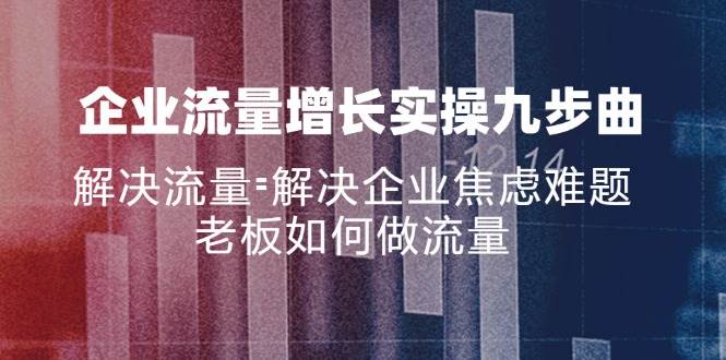 （11822期）企业流量增长实战九步曲，解决流量=解决企业焦虑难题，老板如何做流量-九节课