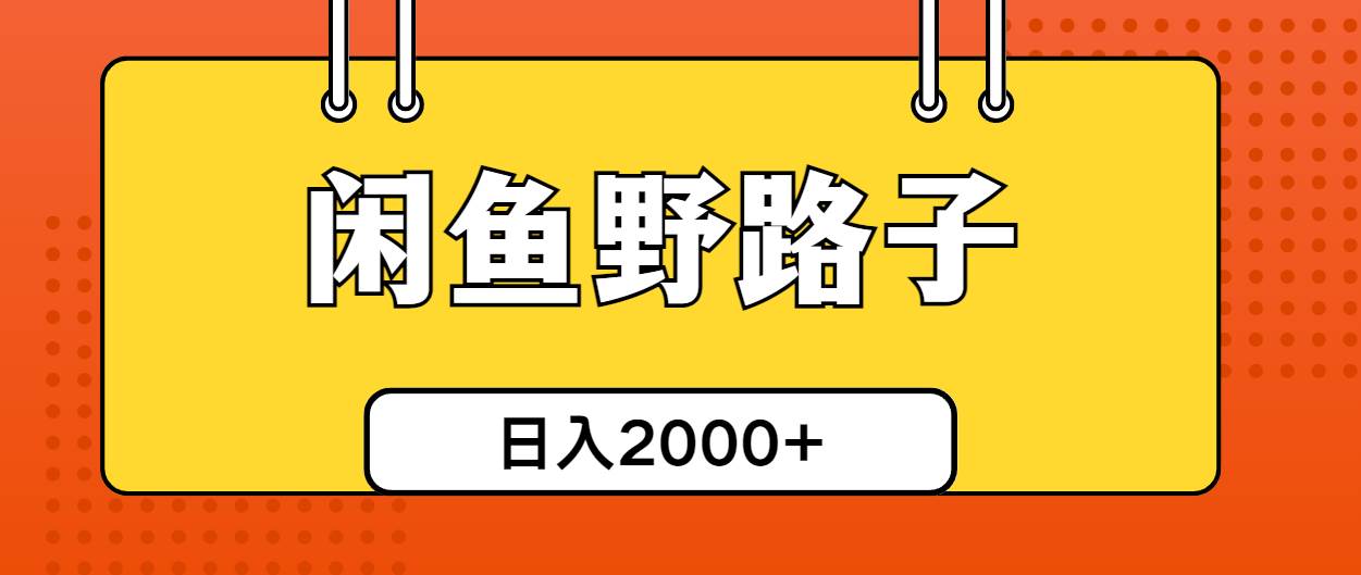 闲鱼野路子引流创业粉，日引50+单日变现四位数-九节课