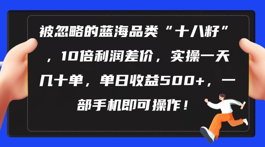 图片[1]-被忽略的蓝海品类“十八籽”，10倍利润差价，实操一天几十单 单日收益500+-九节课