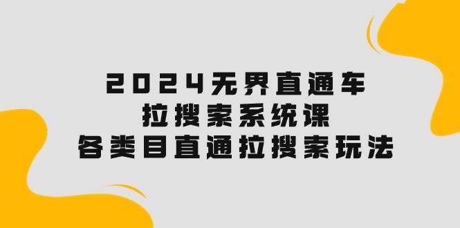 图片[1]-2024无界直通车·拉搜索系统课：各类目直通车 拉搜索玩法！-九节课