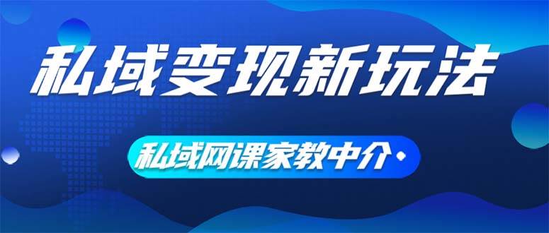 私域变现新玩法，网课家教中介，只做渠道和流量，让大学生给你打工、0…-九节课