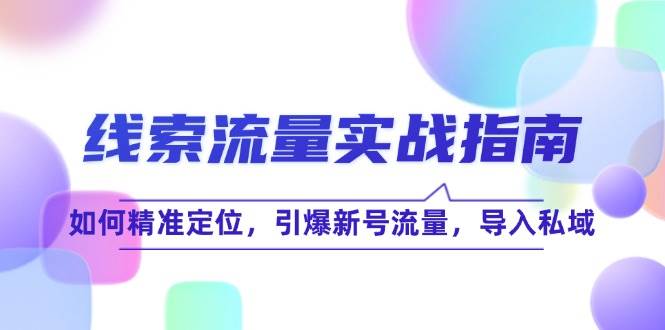 （12382期）线 索 流 量-实战指南：如何精准定位，引爆新号流量，导入私域-九节课