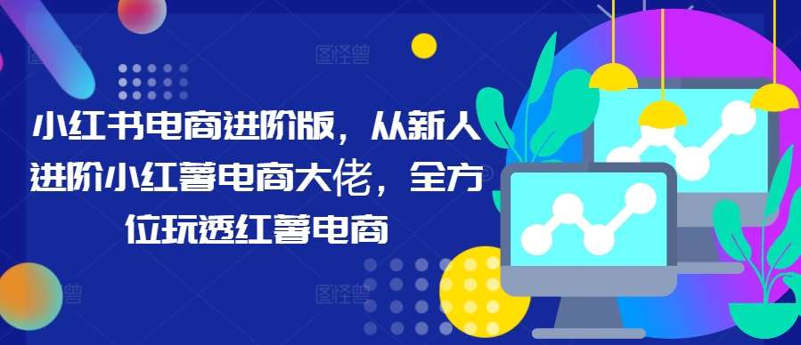 小红书电商进阶版，从新人进阶小红薯电商大佬，全方位玩透红薯电商-九节课