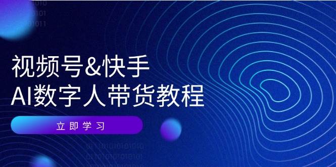 （12470期）视频号&快手-AI数字人带货教程：认知、技术、运营、拓展与资源变现-九节课