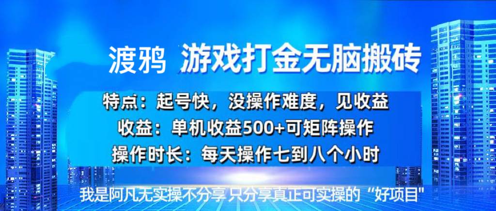 （13501期）韩国知名游戏打金无脑搬砖单机收益500+-九节课