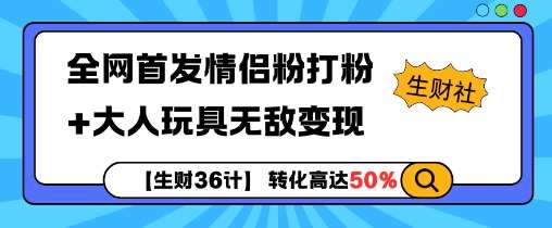 【生财36计】全网首发情侣粉打粉+大人玩具无敌变现-九节课