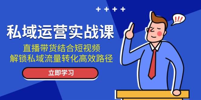 （13587期）私域运营实战课：直播带货结合短视频，解锁私域流量转化高效路径-九节课